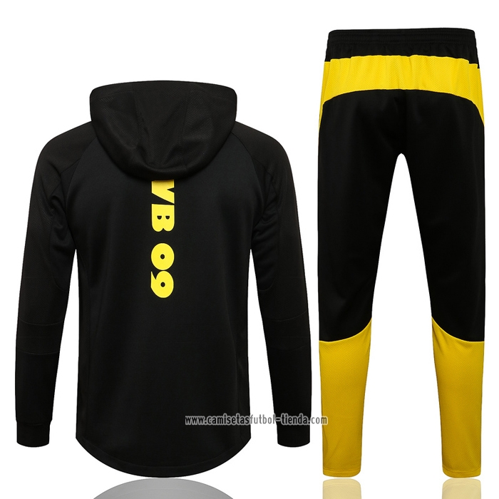 Chandal con Capucha del Borussia Dortmund 2021 2022 Negro